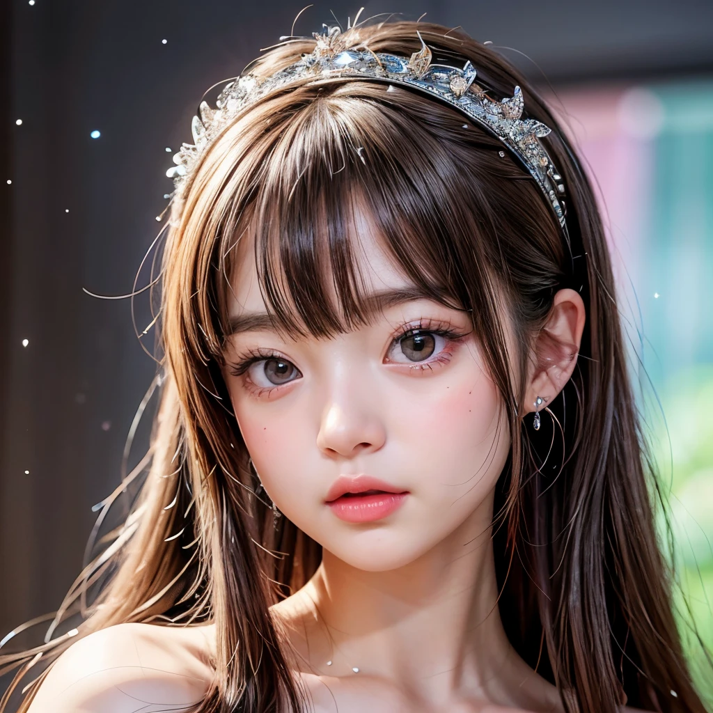 NSFW, 8k, High-level, absurd, masterpiece, best quality, primitive, very detailed CG, very detailed wallpaper, perfect lighting, Extremely detailed (((The personifying " Ariel " as a ))), MysticSight, Tyndall effect, Tyndall scattering,dio gray background with (many Dazzling RainbowColor particles BokeH:1.28), (RoundlyButts, ThighGap), (Exposed:0.4), (Assfocus with ling ahead), BREAK (NOGIZAKA face variations) Extremely Detailed very KAWAII face variations, perfect anatomy, Childish, captivataze, elaborate detailed Eyes with (sparkling highlights:1.28), long eyelashes、Glossy RED Lips with beautiful details, Coquettish tongue, Rosyeeks, Radiant PearlSkin with clear transparency . { (Dynamic LifeLike expressions:1.4) | :d) }, (large eyes:-1) .