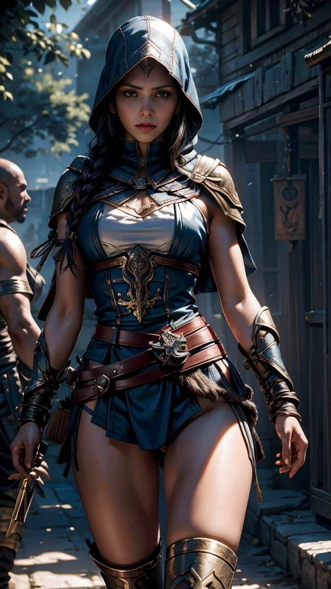 Very nsfw, extremely detailed Kassandra Assassin's Creed Universe sexy pose, revealing clothing, Detailed, 