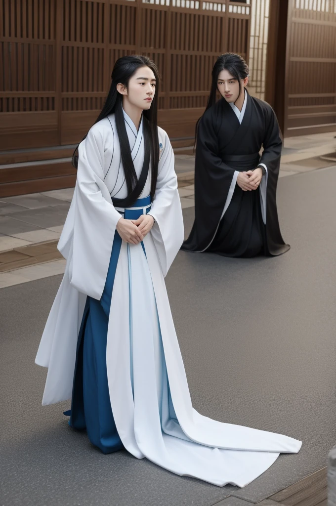 Beautiful Boy(male,{Kneeling in Hanfu}1.0)Long hair hanging on the ground
