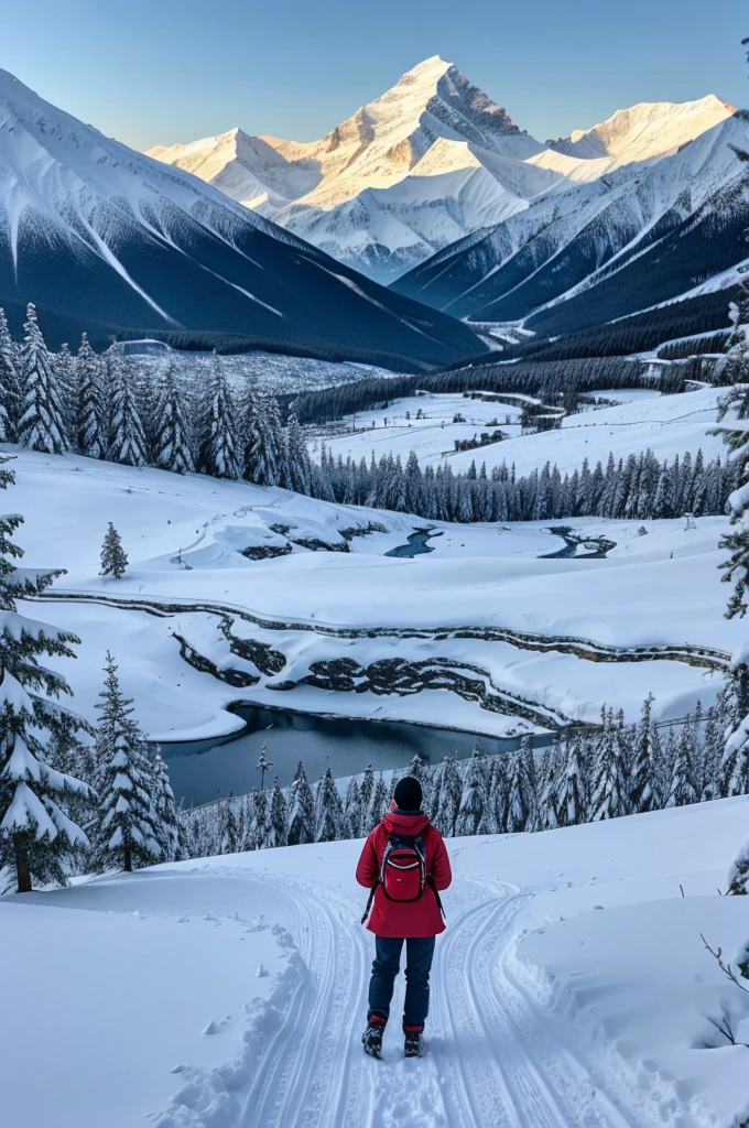 Snow mountain cool view 