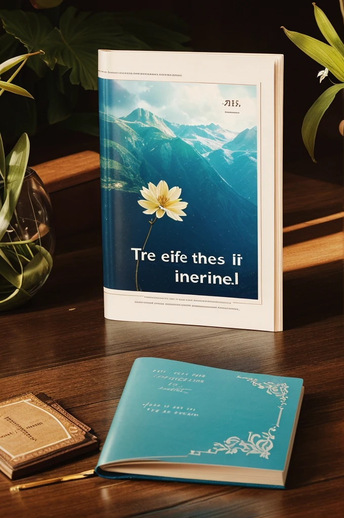 generate an photo of open book and the following quote written on it's pages "Oh threats of Hell and Hopes of Paradise!
One thing at least is certain - This Life flies;
One thing is certain and the rest is Lies -
The Flower that once has blown forever dies."