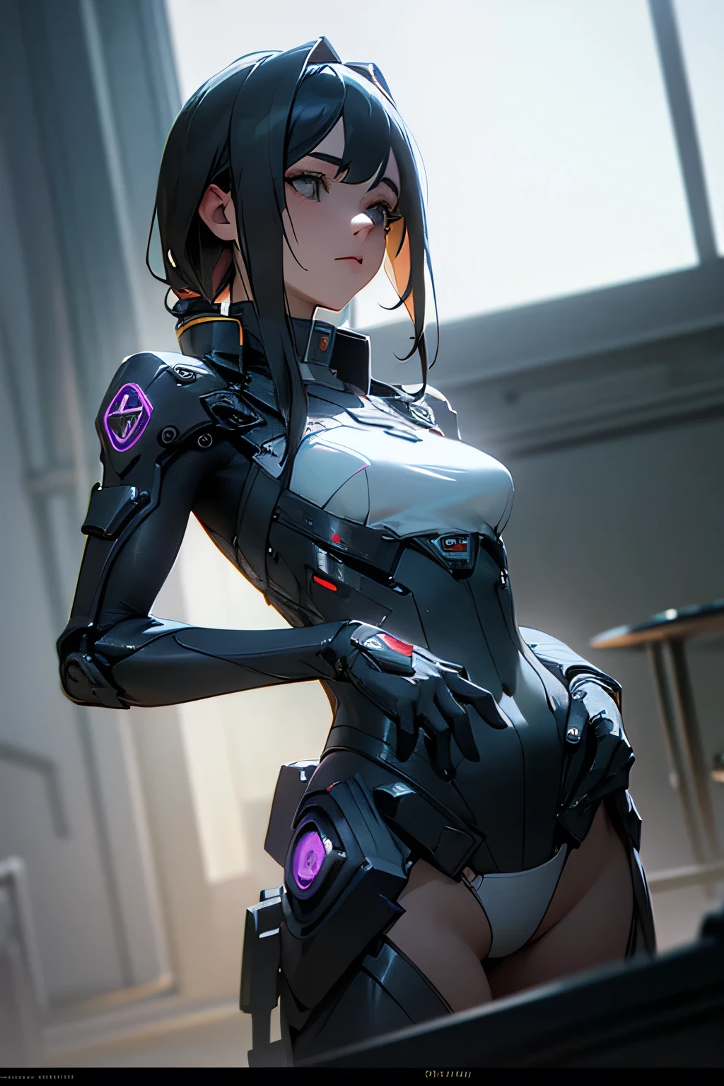 ((Best quality)), ((masterpiece)), (detailed:1.4), 3D, an image of a beautiful cyberpunk female,HDR (High Dynamic Range),Ray Tracing,NVIDIA RTX,Super-Resolution,Unreal 5,Subsurface scattering,PBR Texturing,Post-processing,Anisotropic Filtering,Depth-of-field,Maximum clarity and sharpness,Multi-layered textures,Albedo and Specular maps,Surface shading,Accurate simulation of light-material interaction,Perfect proportions,Octane Render,Two-tone lighting,Wide aperture,Low ISO,White balance,Rule of thirds,8K RAW,white panties
