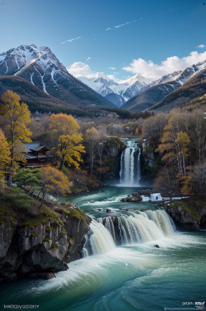 1girl in jiuzhaigou national park, china, fantasy landscape, snowy mountains, multicolored lakes, cascading waterfalls, vibrant colors, dramatic lighting, cinematic composition, highly detailed, photorealistic, 8k, ultra-detailed, realistic, (best quality,4k,8k,highres,masterpiece:1.2),ultra-detailed,(realistic,photorealistic,photo-realistic:1.37),concept art, epic, awe-inspiring, stunning, breathtaking, magical