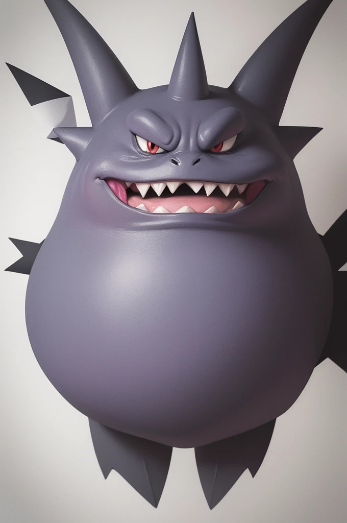 (Pokémon Gengar) (desenho no papel) (ultra realista) (tatuagem old School) (preto e branco) (desenho minimalista) (bem desenhado) (sem defeitos, desenho perfeito)