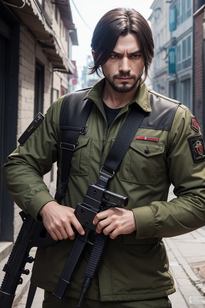 Create a man with the dragunov gun in his hand. It's for a game