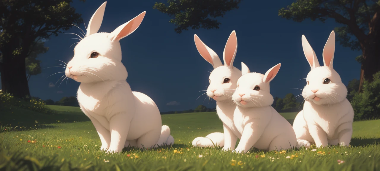Two happy rabbits