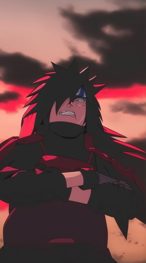 Uchiha Madara,,folded arms,olho sharingan perfeito, alta qualidade, Imagem em 8k
