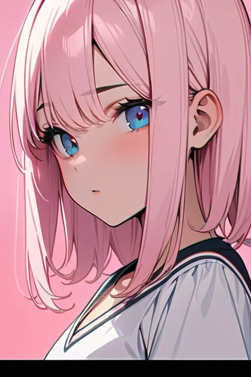 ((Best quality)), ((masterpiece)), (detailed), pink background with hearts by