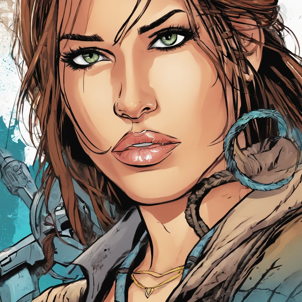 Lara croft enfrentamiento con enemigo flanquiada desesperada acubierto