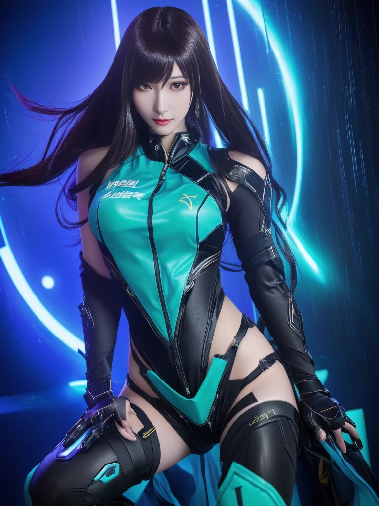 beautiful clear face(Rain waves_haneame:1.5), Super Detail, High Detail, high quality, best quality, High resolution,A lady wearing a, European Cyberpunk, d. va From Dou Zhen Special Attack, As an Overwatch character, asuka suit under clothes!, anya from spy x family, Whole body Zen sea! asuka suit, Senna from League of Legends, role play, cgstation trends, anime girl role play, From Dou Zhen Special Attack, Tifa Lockhart, Qatar