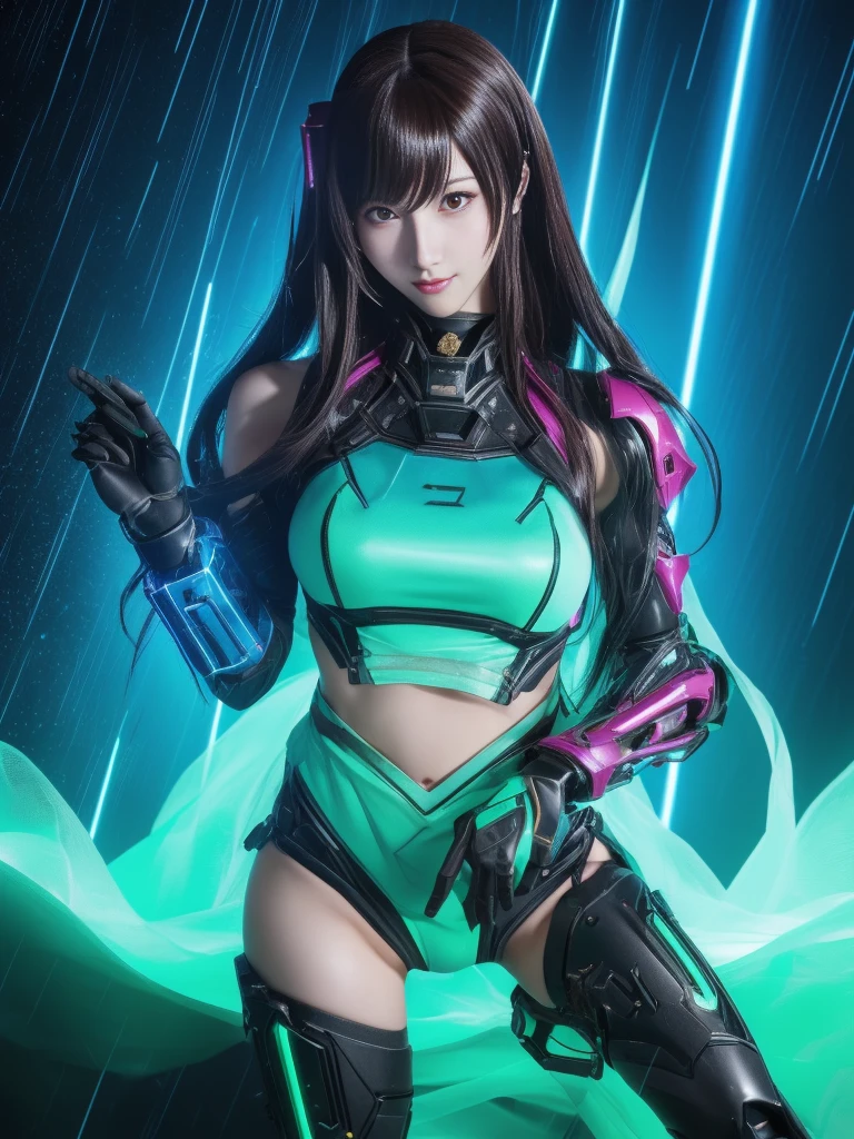 beautiful clear face(Rain waves_haneame：1.5)， Super Detail, High Detail, high quality, best quality, High resolution，A lady wearing a, European Cyberpunk, d. va From Dou Zhen Special Attack, As an Overwatch character, asuka suit under clothes!, anya from spy x family, Whole body Zen sea! asuka suit, Senna from League of Legends, role play, cgstation trends, anime girl role play, From Dou Zhen Special Attack, Tifa Lockhart, Qatar