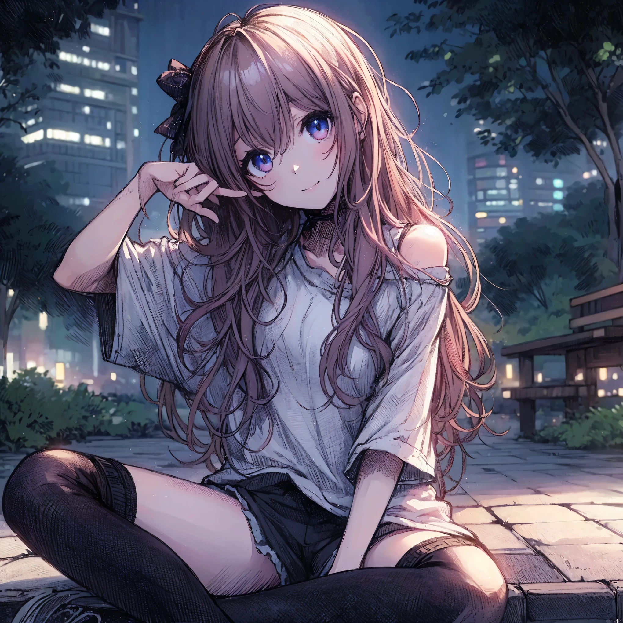 Official art using high-quality hand-drawn watercolor sketch techniques. (best quality,4k,8k,highres,masterpiece:1.2),ultra-detailed,beautiful detailed eyes,A girl with beautiful eyes, everyone, beautiful anime girl, cute anime girl, smooth anime art, anime style, elegant colors, soft lighting, delicate beautiful wet eyes, very coquettish, (beautiful large breast:1.2), (correct hands:1.2),