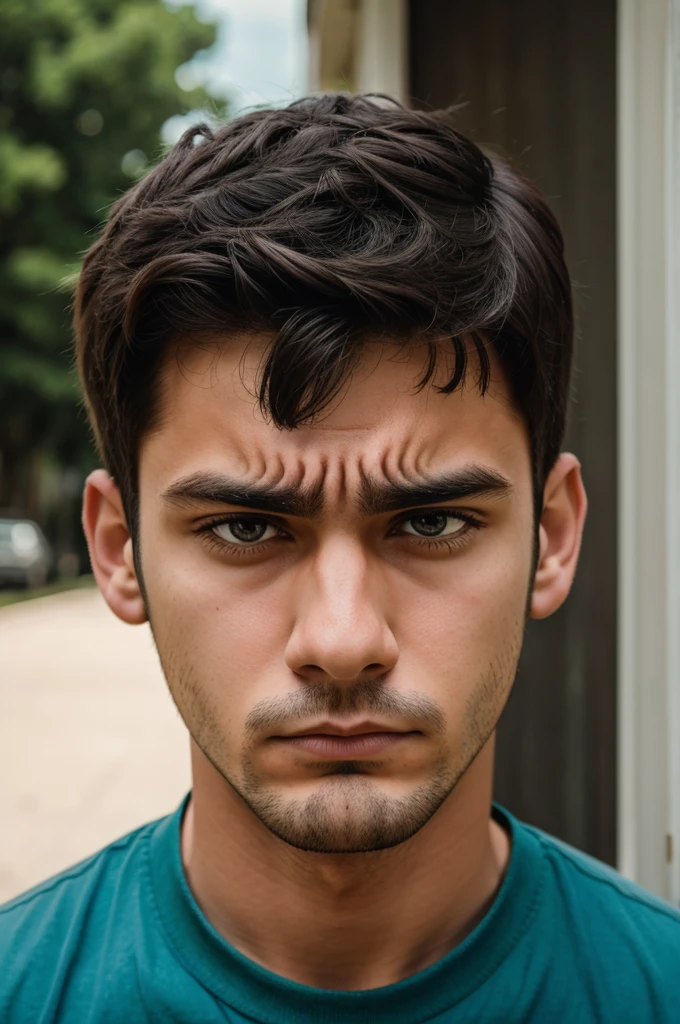 Sad boy looking towards 