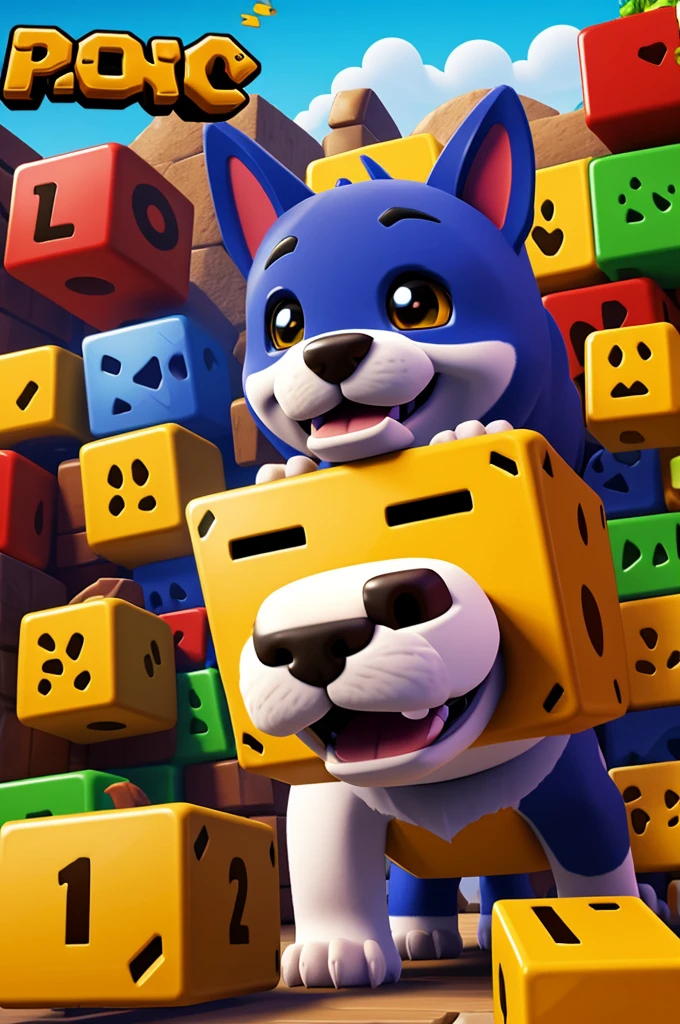 Una portada  para mi simulator de pets  en roblox llamado Pet Treasure Hunt