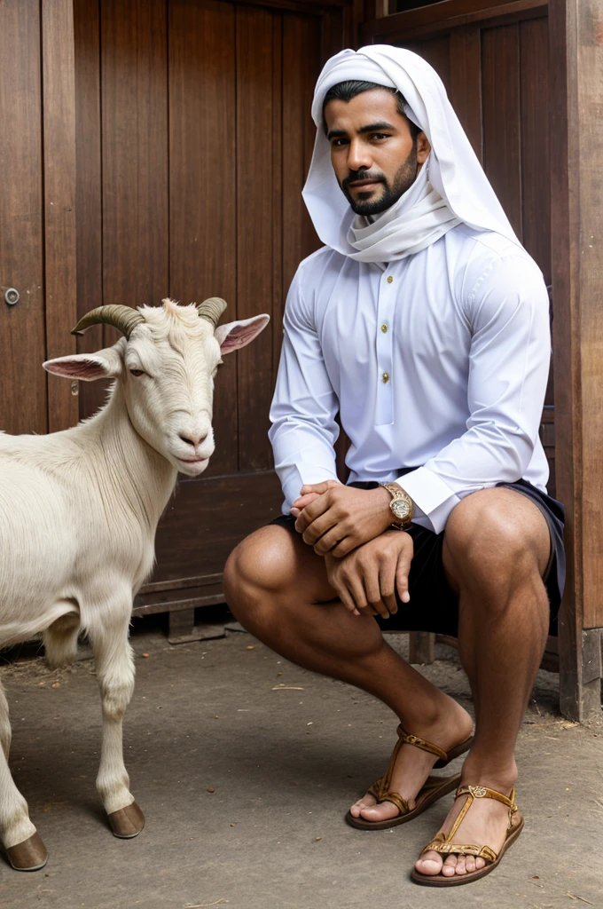 Eid ul adha mubarak picture with goat