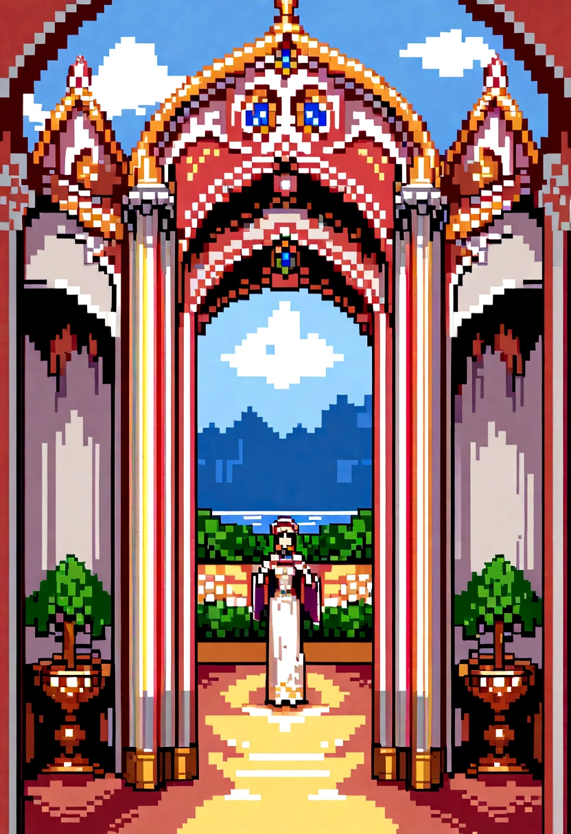 pixel art of the tourist spot in Belém do Pará