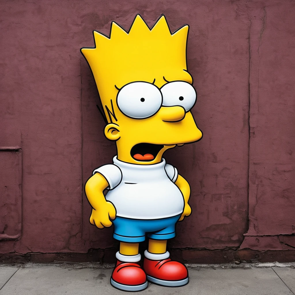 bart simpson leaves his house crying cartoon 