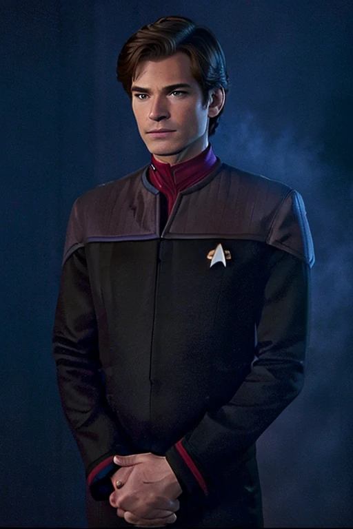 Andrew Garfield: Jared Padalecki: David Tennant: Blue Star Trek uniform: Star Trek bridge background: