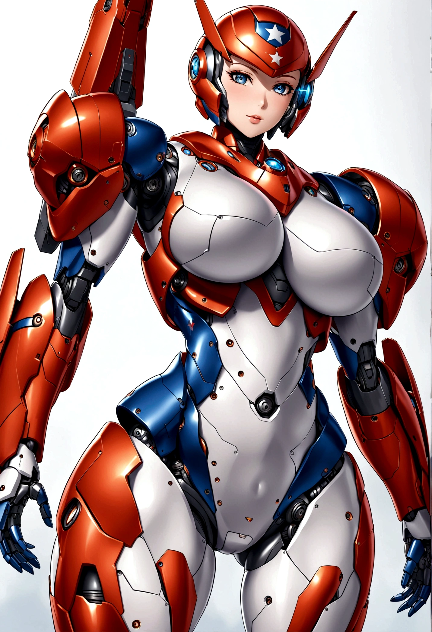 big breasts robot battle suit America