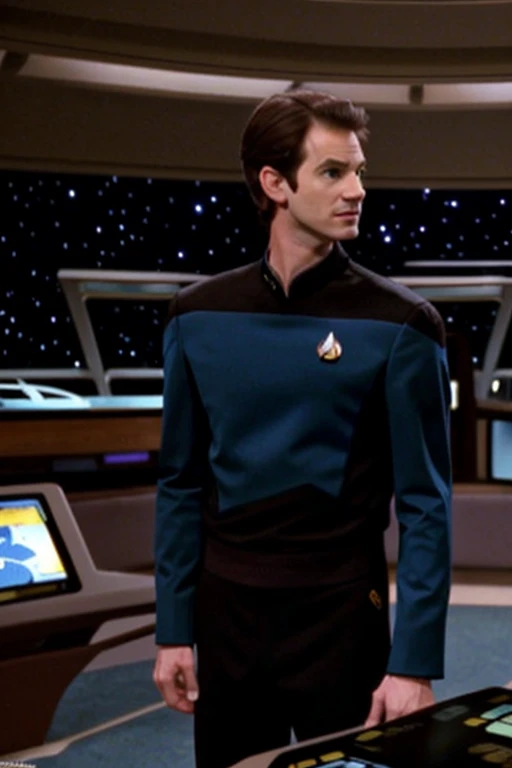 Andrew Garfield: Jared Padalecki: David Tennant: Blue Star Trek uniform: Star Trek bridge background: Matt Mercer: