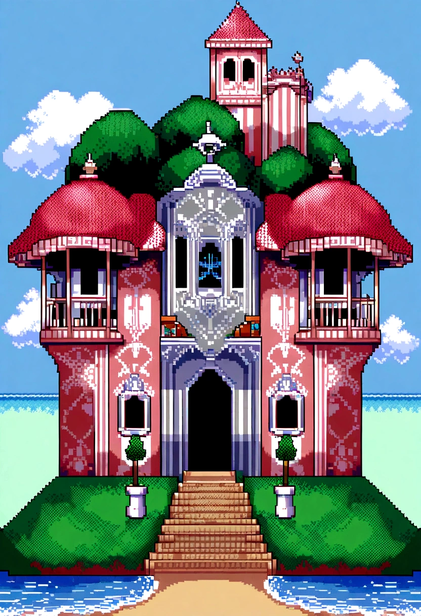 pixel art do ver-o-peso, tourist spot in belém do pará brazil