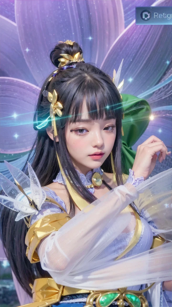 best quality,masterpiece,extremely detailed,high res,4k,ultra high res,detailed shadow,ultra realistic,realistic,dramatic lighting,1girl,solo,detailed face,realistic eyes,realistic skin,white dress,purple hair,dynamic pose, white lace dress