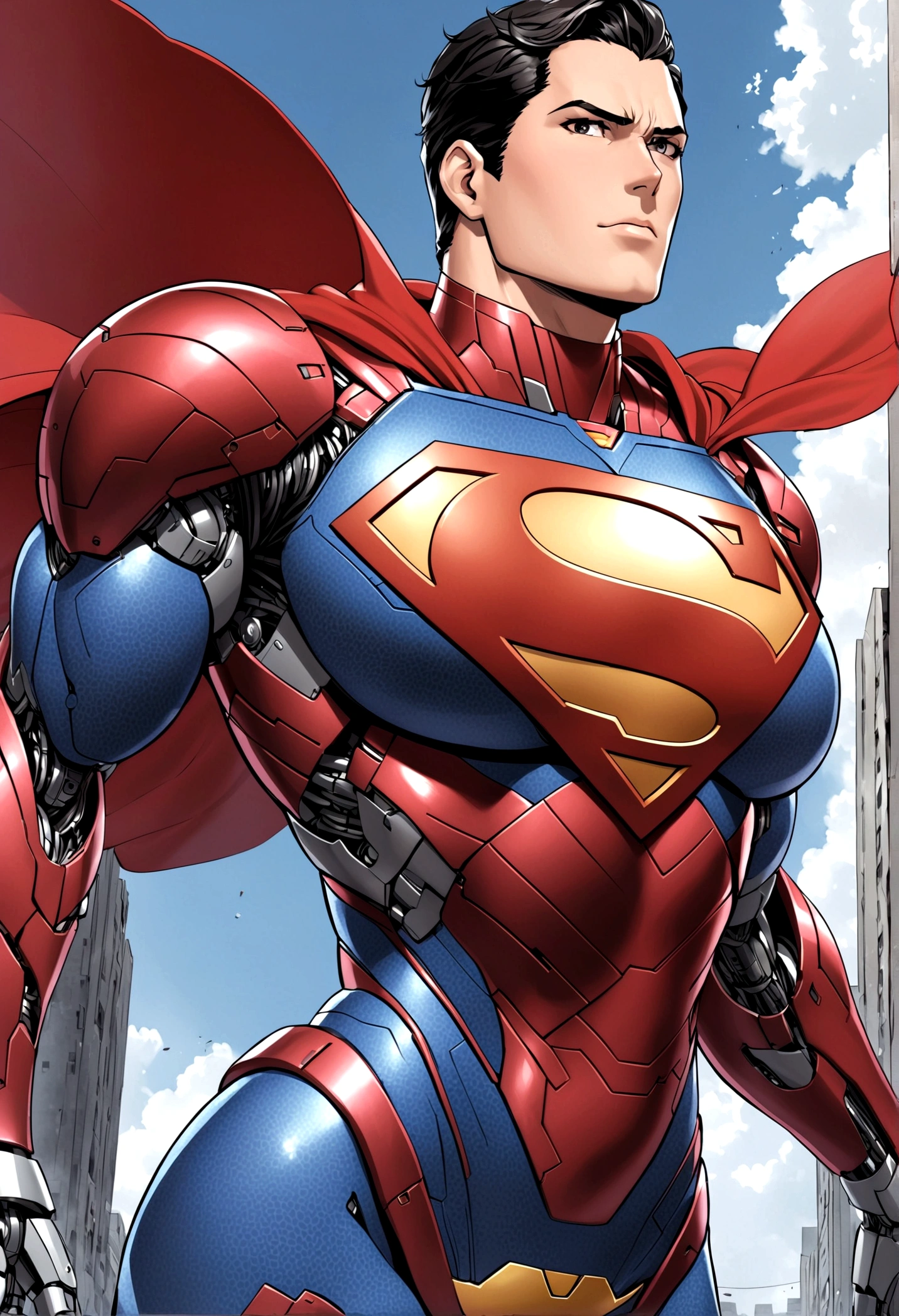 superman big breasts robot battle suit 