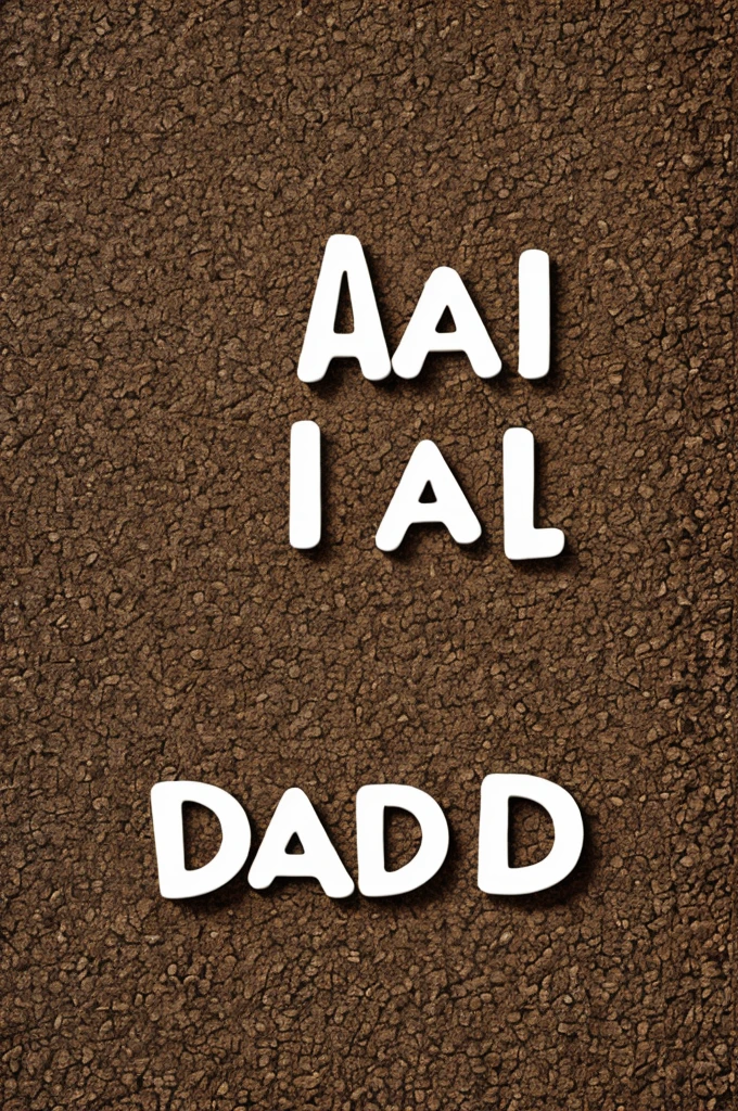 Word dad written with excrement