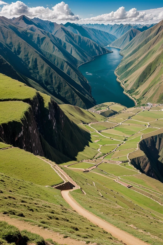 All the landscapes of Peru in one divided by a line