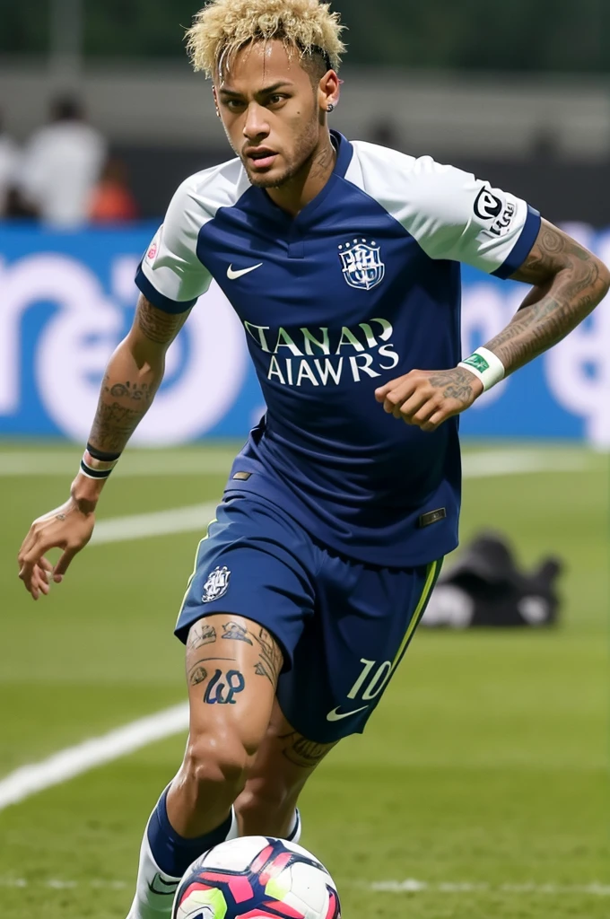 Neymar jogando no santos