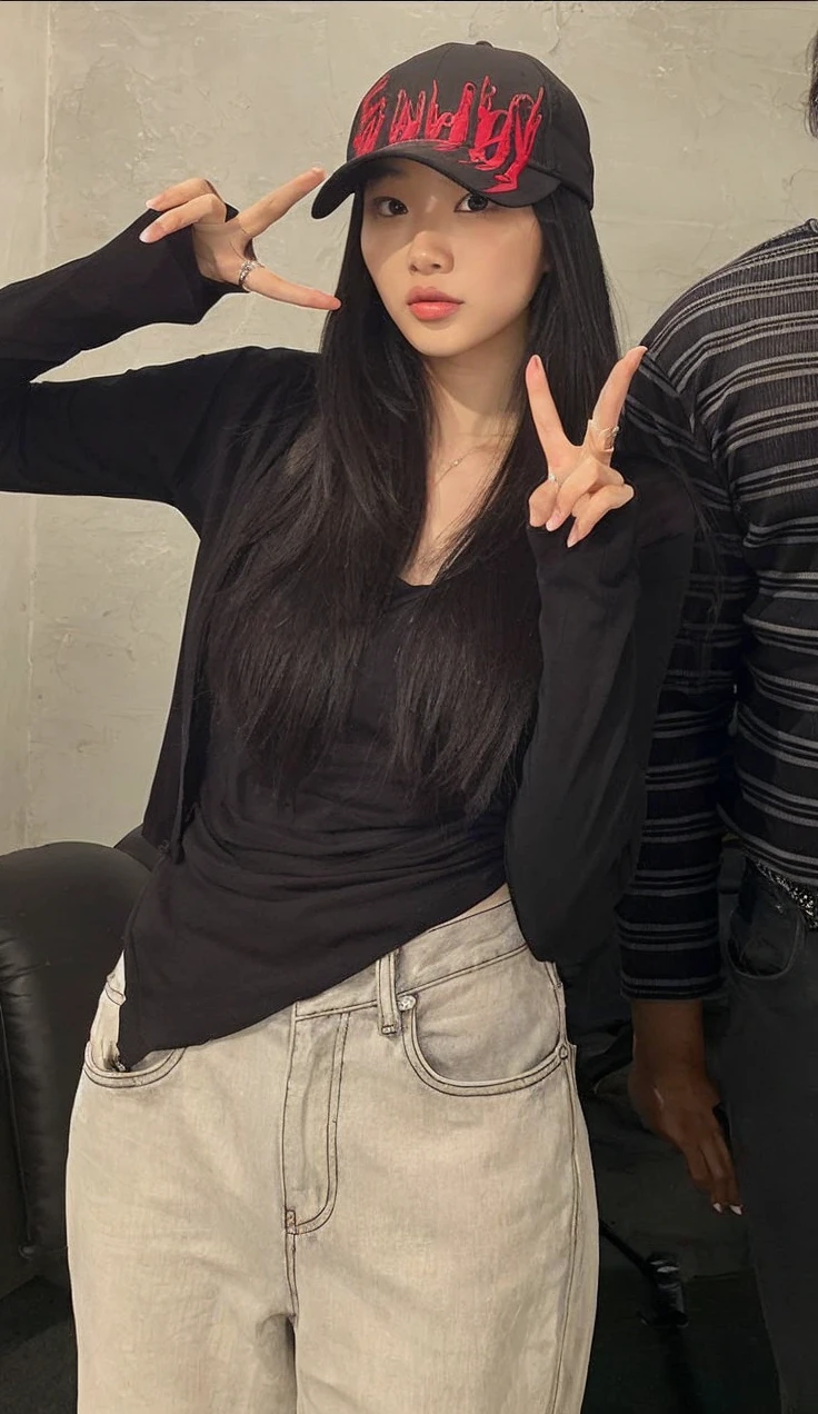 Asian girl in white room