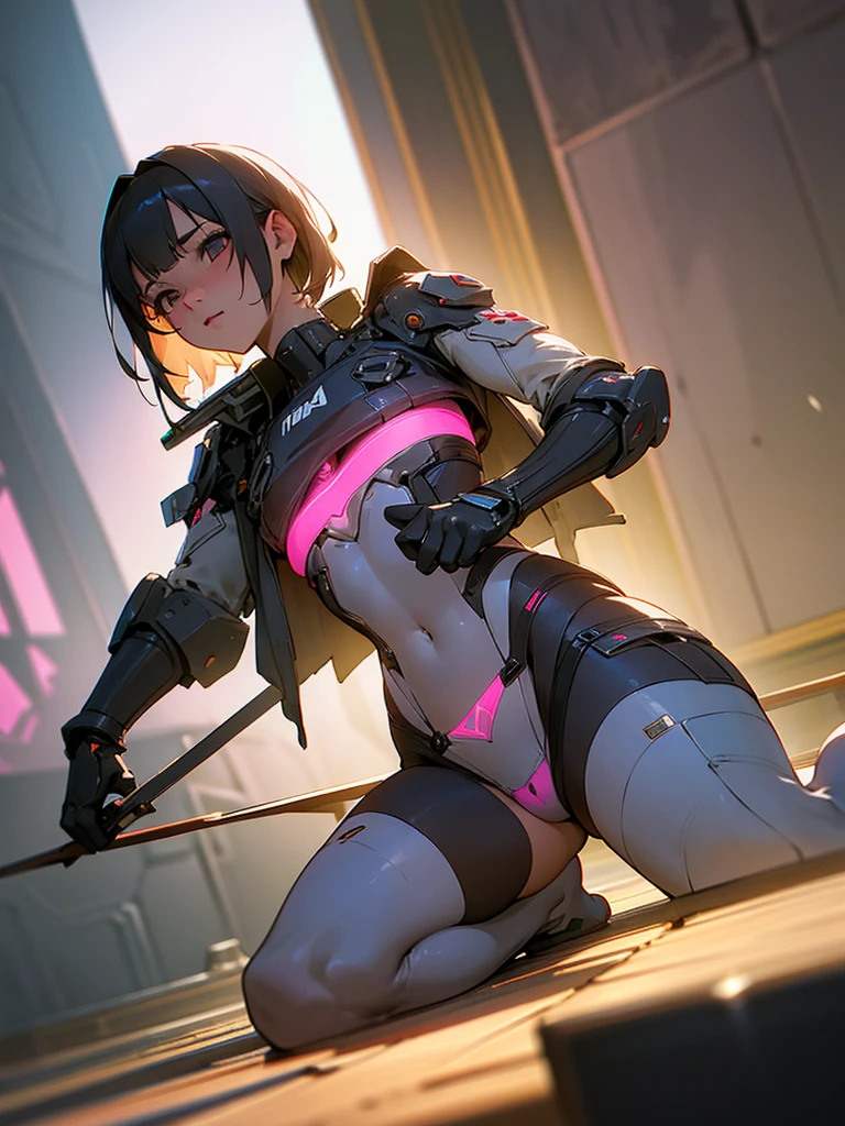 ((Best quality)), ((masterpiece)), (detailed:1.4), 3D, an image of a beautiful cyberpunk female,HDR (High Dynamic Range),Ray Tracing,NVIDIA RTX,Super-Resolution,Unreal 5,Subsurface scattering,PBR Texturing,Post-processing,Anisotropic Filtering,Depth-of-field,Maximum clarity and sharpness,Multi-layered textures,Albeo and Specular maps,Surface shading,Accurate simulation of light-material interaction,Perfect proportions,Octane Render,Two-tone lighting,Wide aperture,Low ISO,White balance,Rule of thirds,8K RAW,wet panties,Take the floral panties,white panties,can saw a trace on my underwear vagina,Pink floral panties, panties is very wet,The panties are so sheer you can see the pussy,(idle),Spread legs,can see the pussy from panties