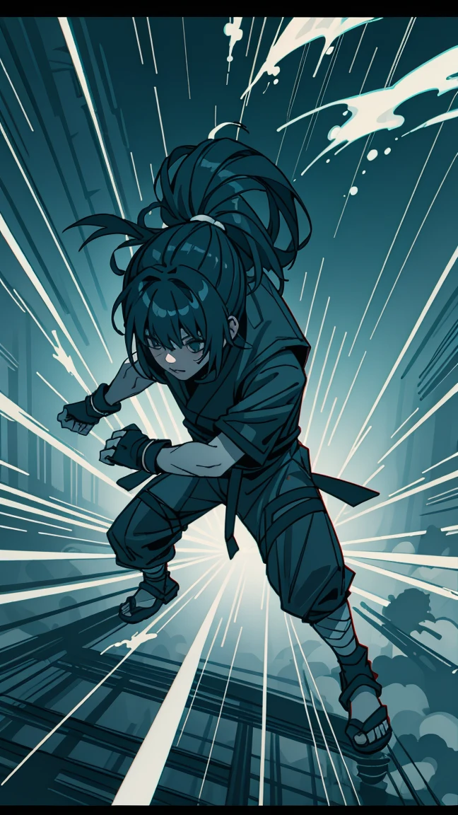 Create an epic and vibrant image of a Konoha ninja standing in front of Konoha Village, com uma guerra intensa acontecendo abaixo. The composition must feature dynamic poses, Dramatic lighting and action-packed scenes typical of Roblox game covers. Destaque o ninja no centro com detalhes intrincados e cores vivas, tornando-o o foco principal. Certifique-se de que a cena seja rica em detalhes, Visually stunning and capture the excitement and energy of a Roblox game skin for a Naruto-themed game., fundo de noite de cidade de lua vermelha e azul, papel de parede, cinematic,high resolution 8k, Bright light lighting, reflexo de lente, nitidez, Obra de arte, maximum quality, Ultra high definition, high resolution, extremamente detalhes CG, estilo anime, Fotografia de retrato de filme,Obra de arte,Hiperdetalhe