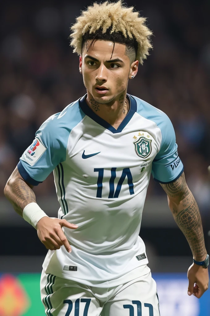 Cria para mim o CR7 dando caneta no Neymar