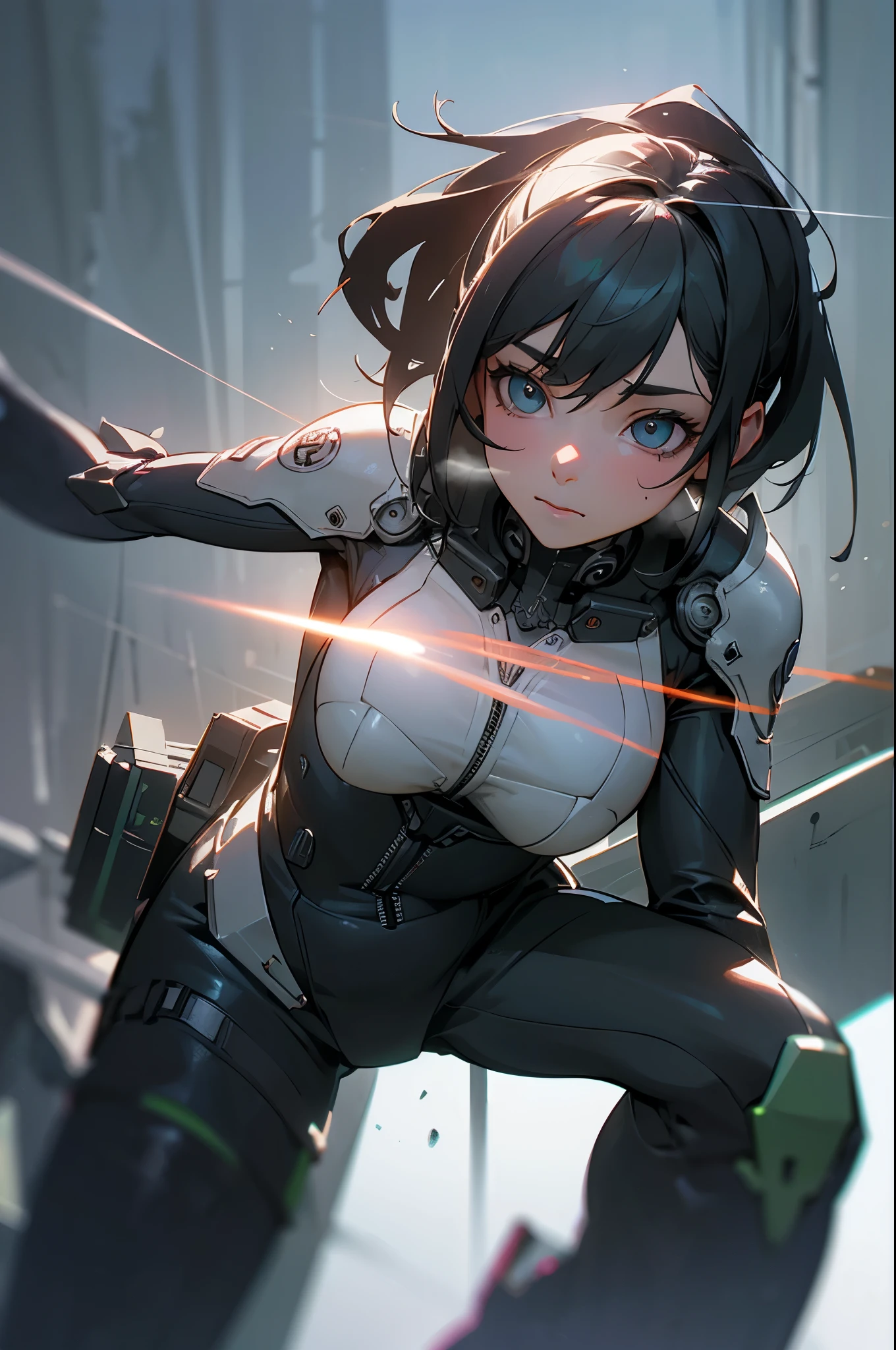 ((Best quality)), ((masterpiece)), (detailed:1.4), 3D, an image of a beautiful cyberpunk female,HDR (High Dynamic Range),Ray Tracing,NVIDIA RTX,Super-Resolution,Unreal 5,Subsurface scattering,PBR Texturing,Post-processing,Anisotropic Filtering,Depth-of-field,Maximum clarity and sharpness,Multi-layered textures,Albedo and Specular maps,Surface shading,Accurate simulation of light-material interaction,Perfect proportions,Octane Render,Two-tone lighting,Wide aperture,Low ISO,White balance,Rule of thirds,8K RAW,
