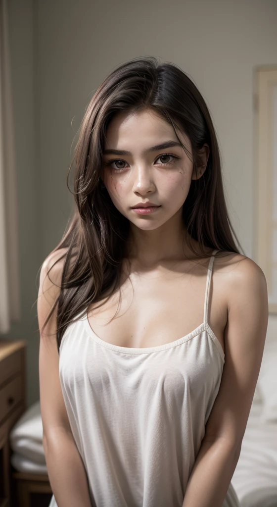 Manages a dark-skinned 18-year-old girl with straight hair, similar to Taís de Araújo.
