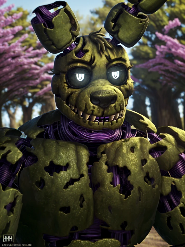 ((springtrap, animatronic)), (close-up), muscular, nude, male focus, teeth, looking at viewer, ((correct eyes, glowing, white eyes, black sclera)), (purple penis), masterpiece, muscle, muscles, muscular, muscular man, park, sity, (masterpiece, best quality:1.5), hi res, absurd res, 4k, hdr, detailed eyes, perfect anatomy, depth of field, UHD, high resolution, 32K, official art, masterful technique, [realistic proportions] 