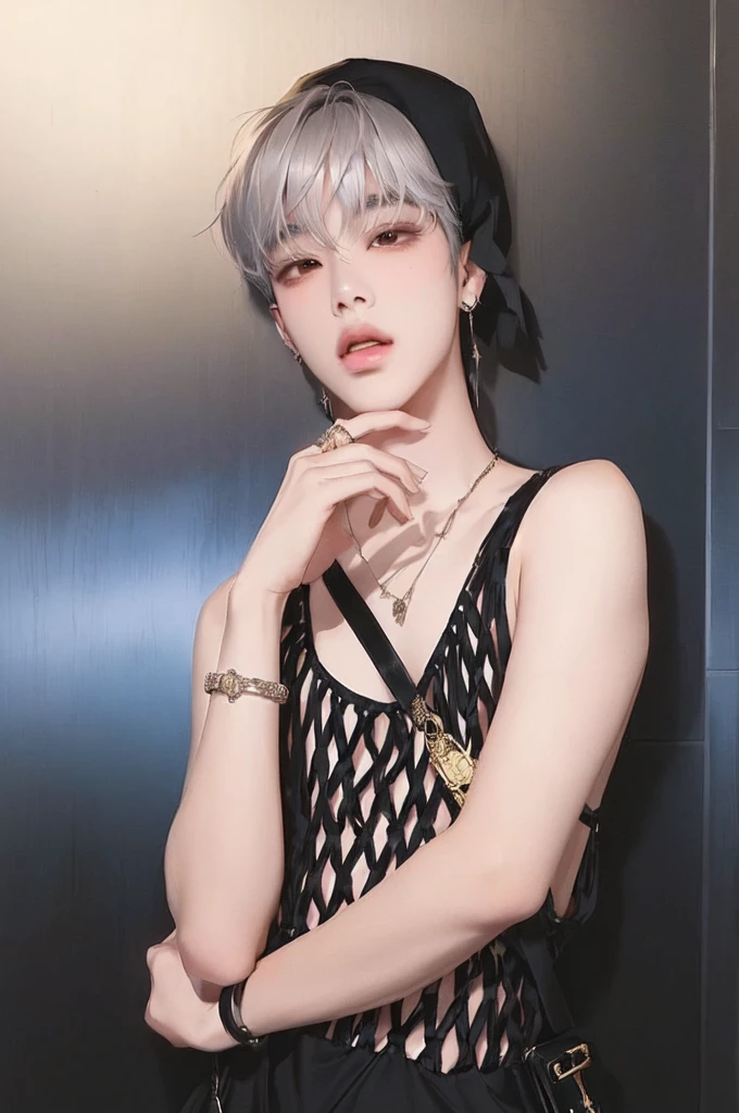 Mujer araffada con un vestido negro y un sombrero negro., sun yunjoo, kim taejin, heonhwa choe, seson yoon, cai xukun, kim doyoung, marimacho de pelo corto platino, hong junio hyung, parque ji min, Jaeyeon Nam, retrato de una mujer como reol, hyung tae, con pelo corto, jia, jimin, park jimin, jimin de BTS, koreaboy