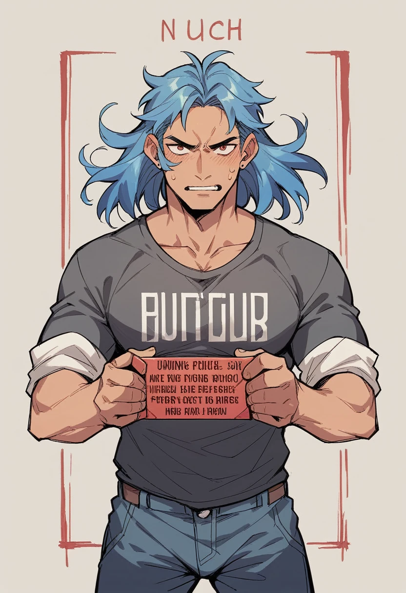 Create an illustration for a slide deck cover of a course for journalists. The cover should include text elements, pagination, and a reference to artificial intelligence (AI). Use blue and red colors, and ensure the design is minimalist and modern. The title should be: "Upgrade your writing".