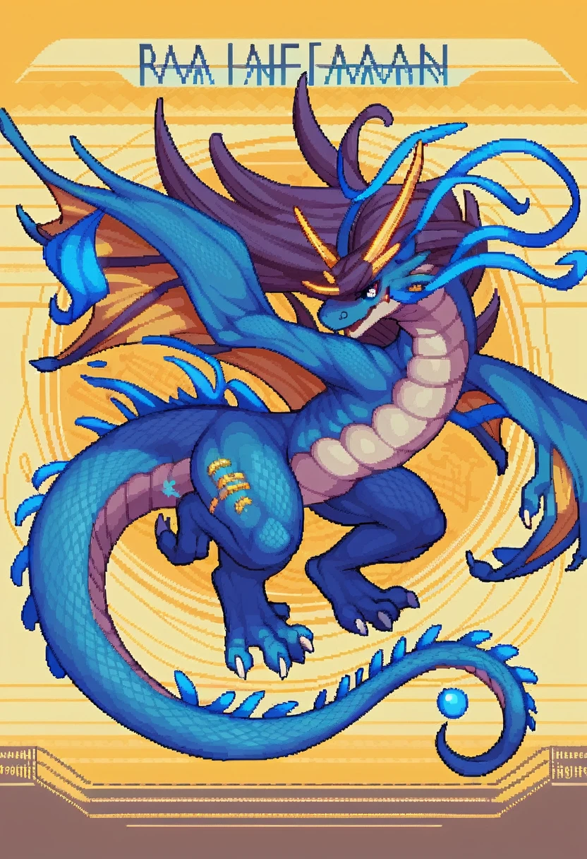 Create a pixel art-style representation of a dragon radiating energy, com seus olhos brilhando com sabedoria antiga. The explosive scene should amplify the owl’s sagacious Strength and enigmatic aura, transmitindo intensidade, Strength, and passion. Utilize epic action and cinematic lighting to enhance the stunning composition, capturing the magical representation of the wisdom and power of birds. Make sure the pixel art style adds charm and nostalgia to the scene, evoking a feeling of awe and wonder at the owl&#39;s majestic presence. Artistas: Paulo Robertson, Otaviano Navarro, Anderson Simão.