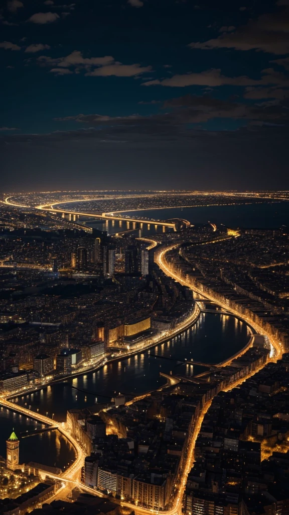 Noche de fiesta ,iluminaciones,ciudad nocturna