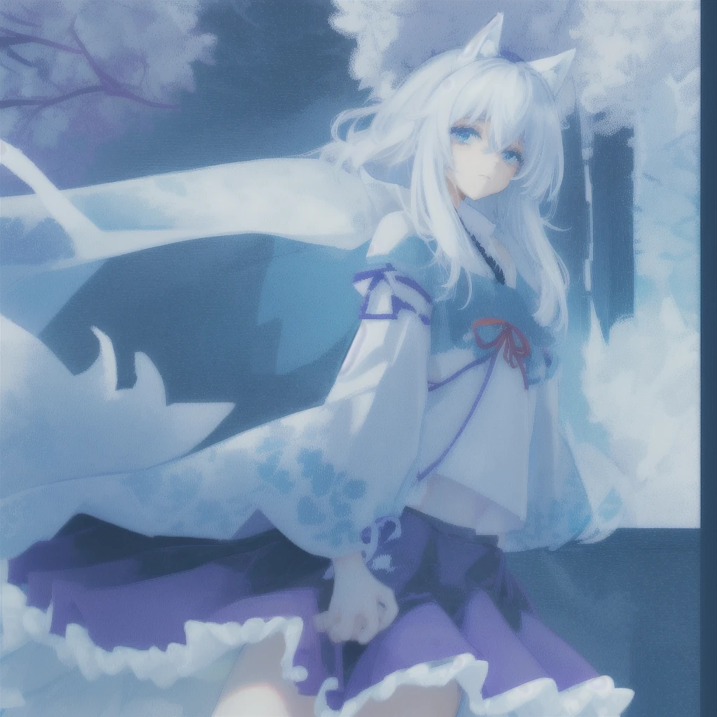 ((One girl)). masterpiece, magnificent, best quality, full body,slim. (White hair, bushy hair, fluffy hair), blue eyes, (big wolf ears, fluffy wolf tail). Small hips. maple leafs. (White Lace set, tengu clothes, black pantyhouse:1.2).(Thin things, beautiful legs, flat chest). (shy, sad:1.2). (Manga panel, different views :1.2). Detailed.(Yandere:1.2) . (Face close up, (hips close up, lowering pants, open pubic:1):1)