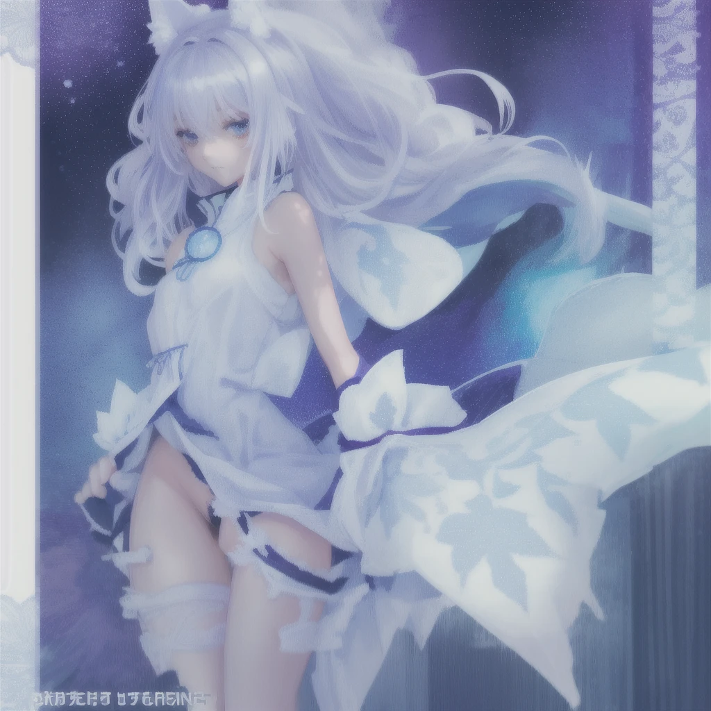 ((One girl)). masterpiece, magnificent, best quality, full body,slim. (White hair, bushy hair, fluffy hair), blue eyes, (big wolf ears, fluffy wolf tail). Small hips. maple leafs. (White Lace set, tengu clothes, black pantyhouse:1.2).(Thin things, beautiful legs, flat chest). (shy, sad:1.2). (Manga panel, different views :1.2). Detailed.(Yandere:1.2) . (Face close up, (hips close up, lowering pants, open pubic:1):1)