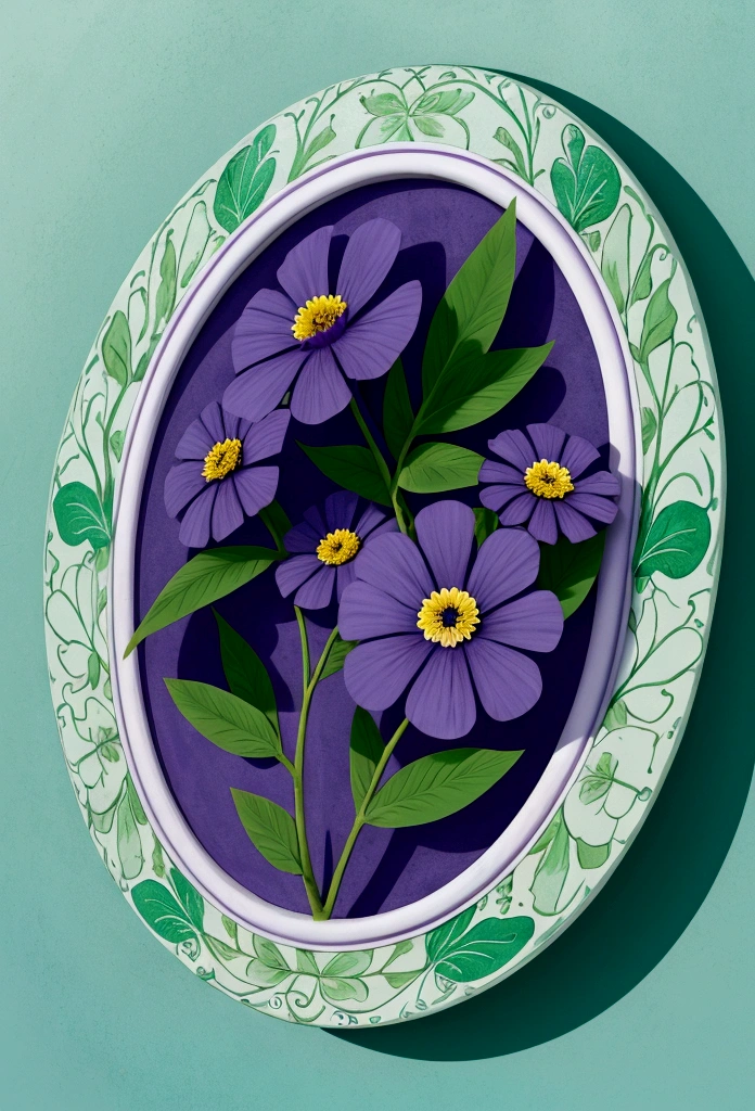 logo redondo, flor da vida, cores(verde, azul, roxo) , fundo branco,