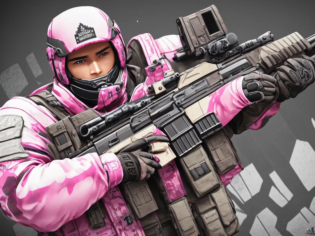 (absurd, A high resolution, ultra detailed), Counter-Strike ,One, very detailed eyes, (official art, Beauty and aesthetics: 1.2), (fractal art: 1.3), White and Pink Color Scheme, The most detailed,Counter-Strike 



