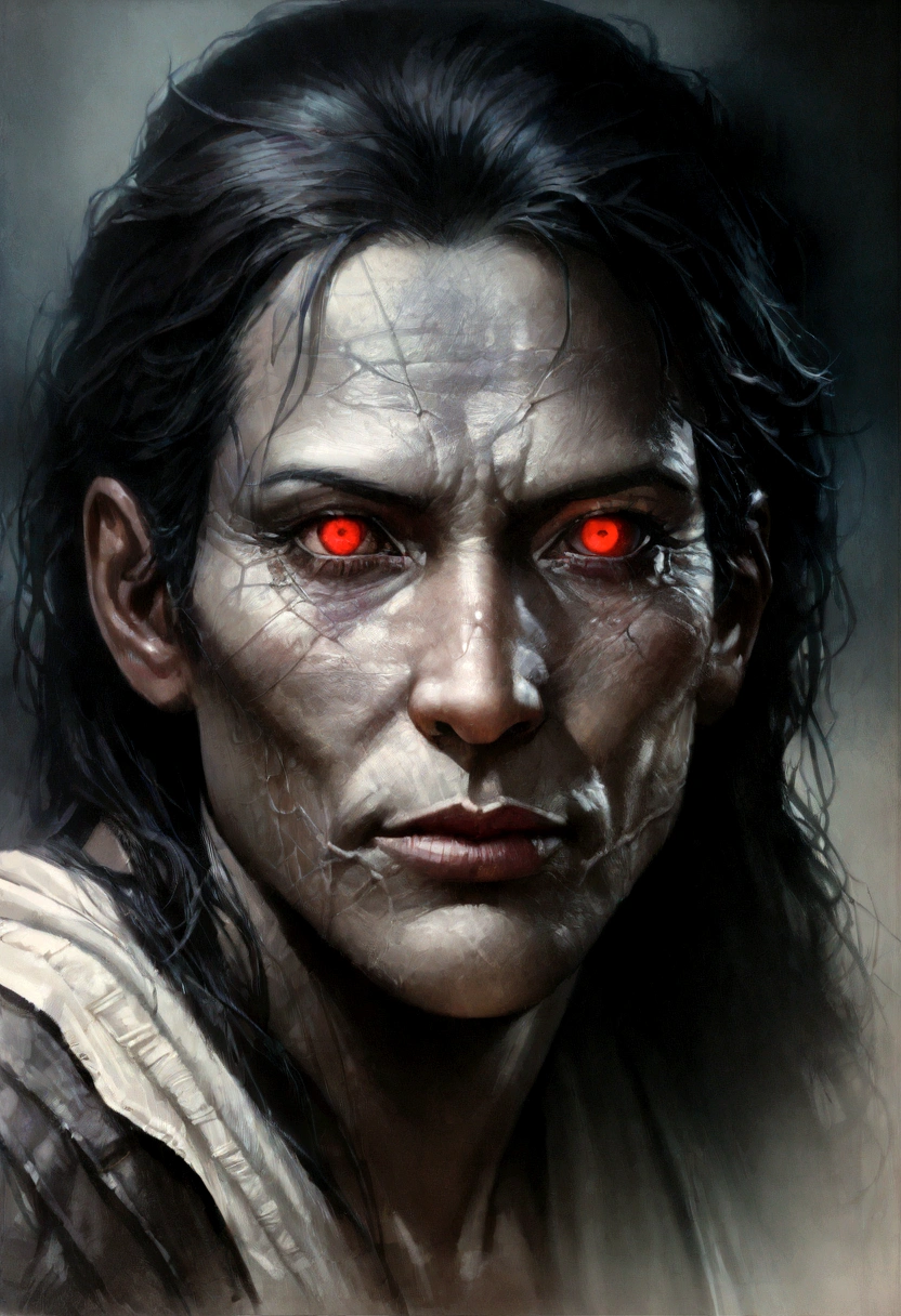 a dark fog demon, dark and mysterious fog creature, glowing red eyes, long sharp claws, nightmarish ethereal being, dark fantasy creature, shrouded in thick mist, haunting presence, malevolent supernatural entity, twisted demonic form, (best quality,8k,highres,masterpiece:1.2),ultra-detailed,(realistic,photorealistic,photo-realistic:1.37),dark fantasy art,cinematic lighting,dramatic shadows,muted color palette,moody atmosphere