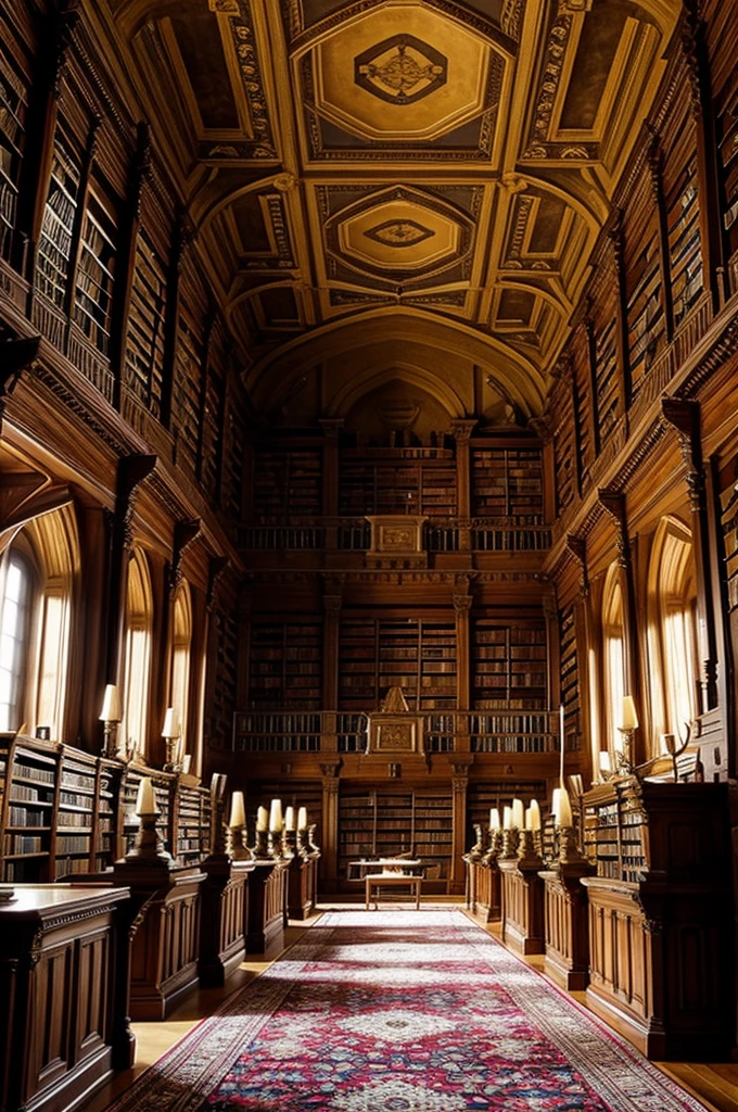 A beautiful castle library
