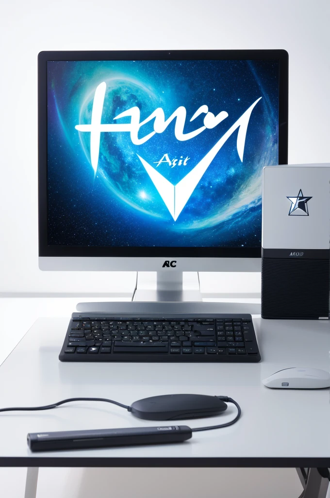 on a white background「AS・STAR」I made a PC wallpaper with the words "I want to be with you" written in a cool logo style.!!