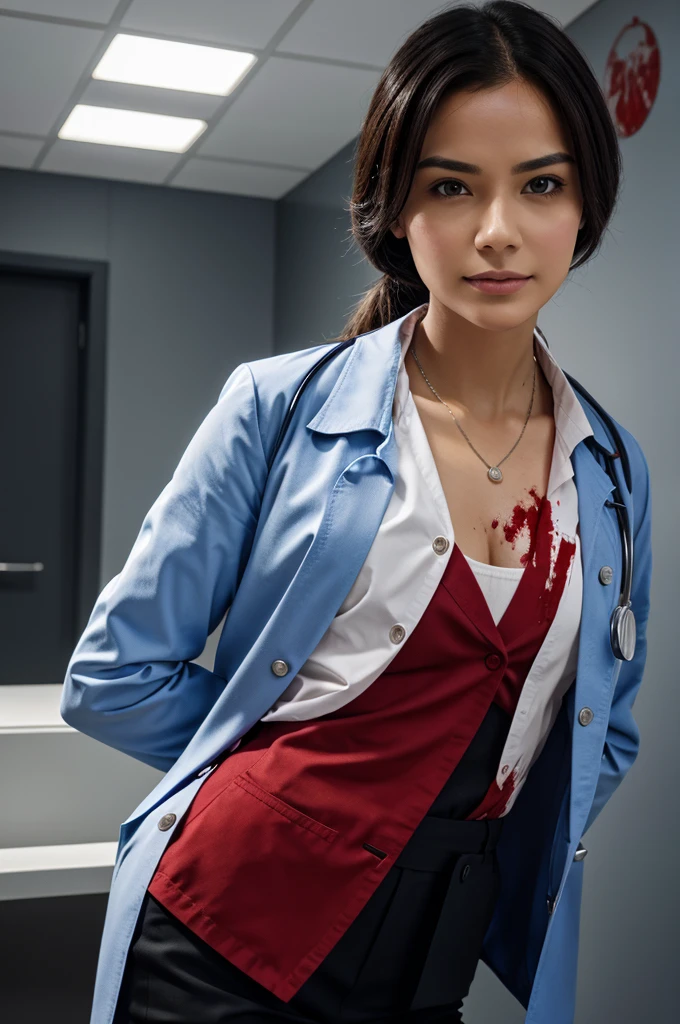 Doctor with blood ai version