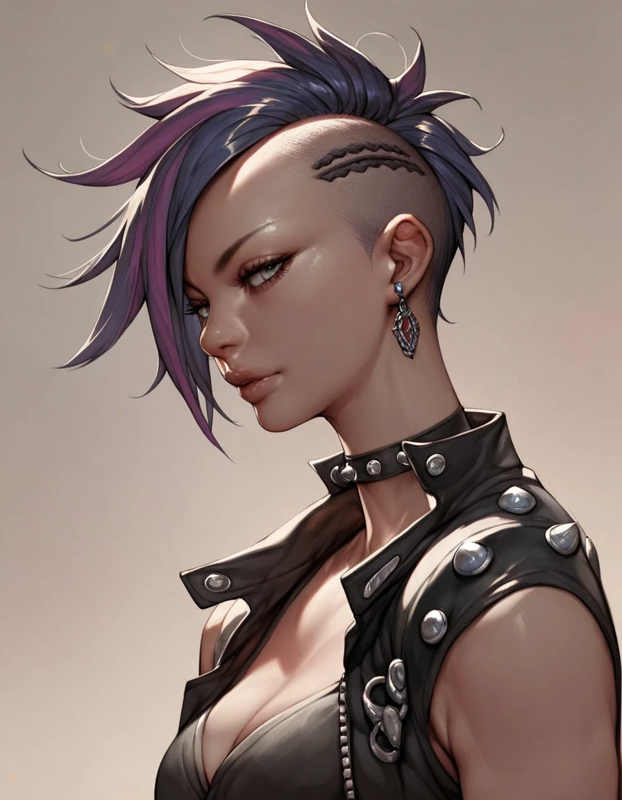 score_9, score_8_up, score_7_up, score_6_up, score_5_up, score_4_up, source_anime, solo gorgeous female, portrait shot, detailed big anime eyes,  seductive  beautiful punk woman, sexy female, hentai
